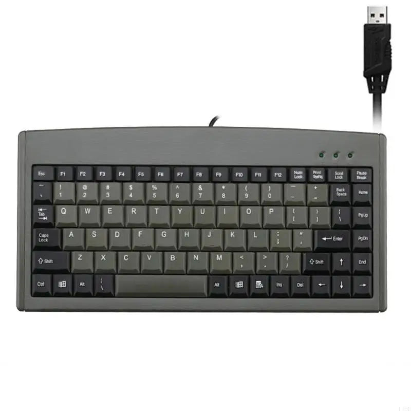 USB Wire Mini 88Key Ergonomic Keyboard Waterproof Keyboards for Office Cashier Industrial Use Durability Build Keyboard F19E