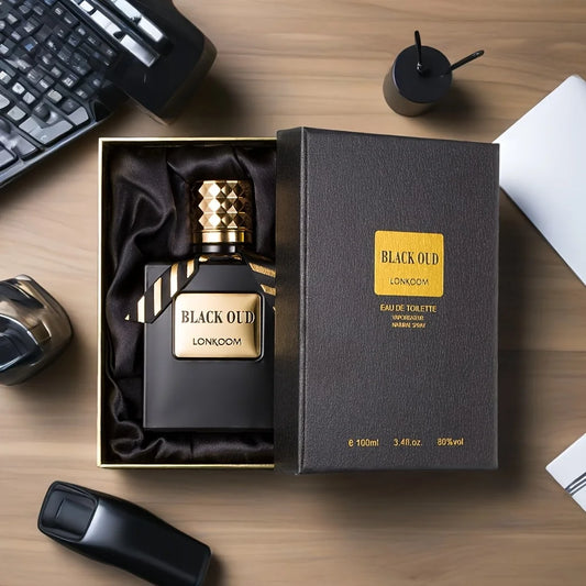 100ml Black Oud Perfume Men's Eau De Toilette Luxury Mysterious Oud Woody Long-Lasting Parfum Fragrance Cologne
