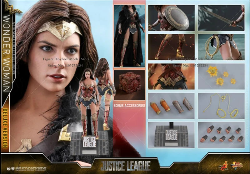 HotToys HT 1/6 MMS451 Collectible Wonder Woman 3.0 Delicate Action Figure Justice League Movie Original Mini 12" Full Set Doll