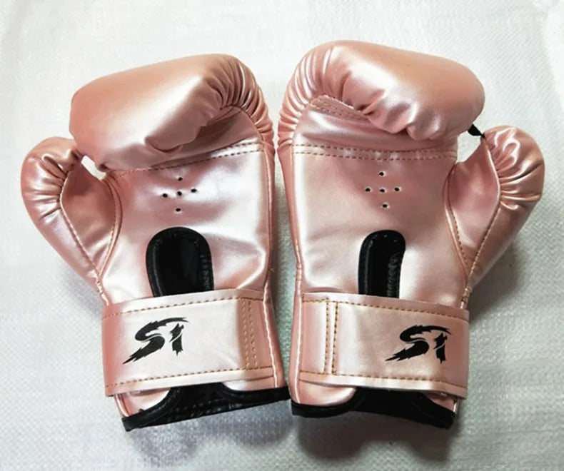 1 Pairs Kids Boxing Gloves Breathable PU Leather for Punching Bag Training Muay Thai Karate Sparring Youth Hand Protection