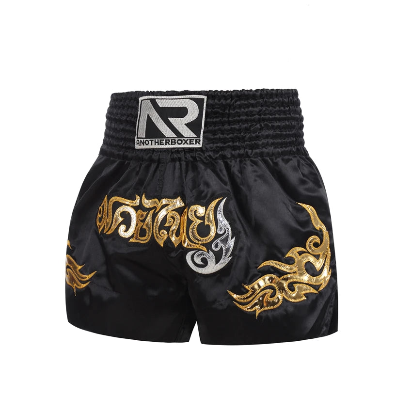 Boxing Shorts for Men Women Children, High Grade Muay Thai Man, Black BJJ Shorts, ONE Championship Quick-Dry Training MMA Pants