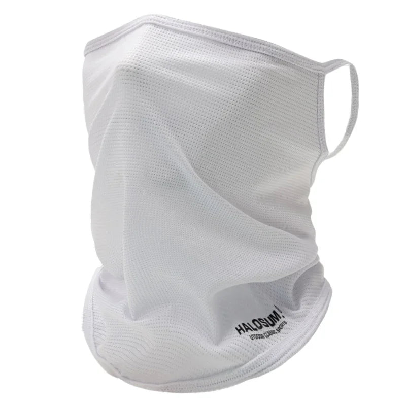 Fashion Windproof Dustproof Bike Mask Ice Silk Breathable Sun UV Protection Solid Color Neck Gaiter Outdoor Sport