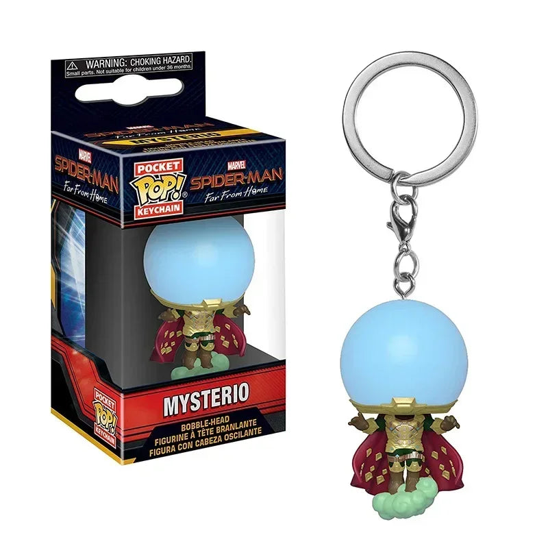 NEW FUNKO POP MARVELs Spider-Man Spider-GWEN GREEN GOBLIN ZOMBIE HUNTER SPIDEY Peter Parker Mysterio Keychain Vinyl Figure Toys