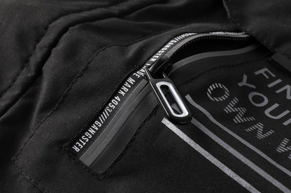 Men's Fashion Casual Windbreaker Bomber Jacket Coat, Outdoor Waterproof Thin Jacket For Spring & Fall