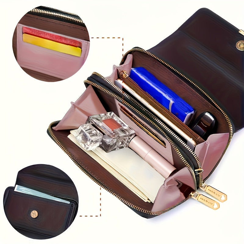 Women's Small Messenger Shoulder Bag Mobile Phone Bag Card Holder Wallet Handbag
