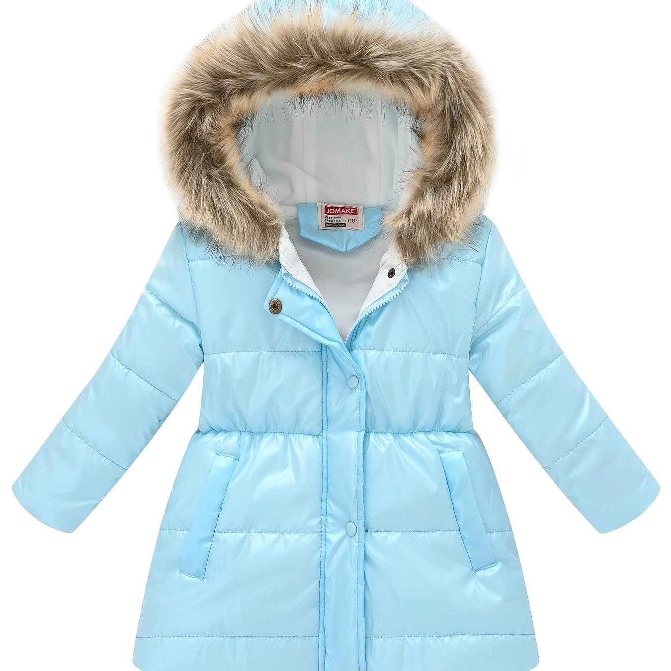 New Winter Thickened Hooded Jacket for Boys and Girls, Medium to Long Length