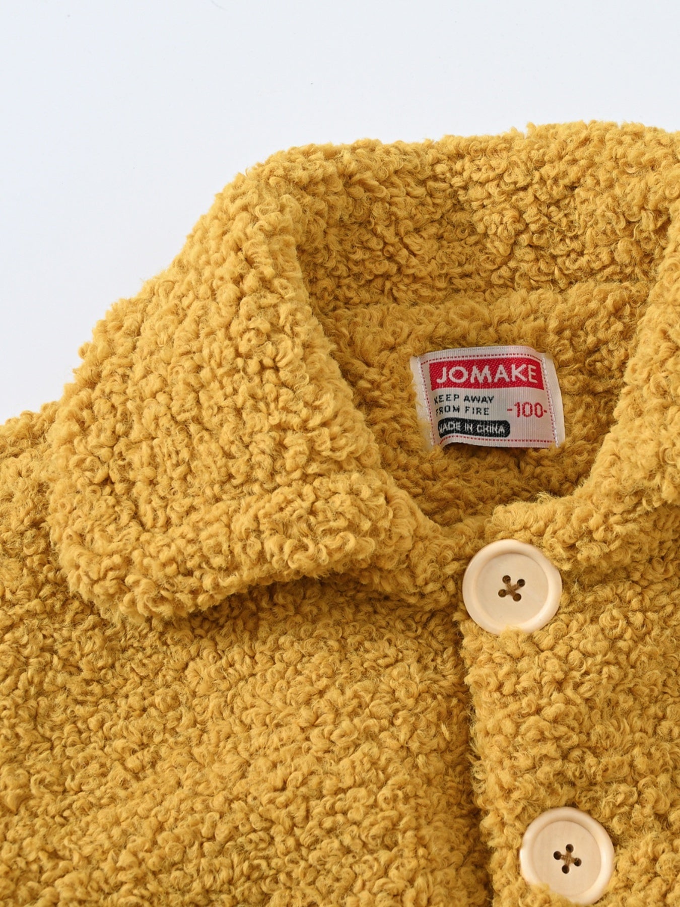 [Cozy Fleece Jacket] Cozy Fleece Jacket for Girls - Two-Tone Color Block with Plush Lining, Long Sleeves & Button Front, Casual Korean Style Winter Outerwear | Button-Up Front Jacket | Plush Lining Jacket