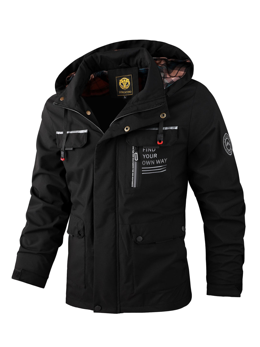 Men's Fashion Casual Windbreaker Bomber Jacket Coat, Outdoor Waterproof Thin Jacket For Spring & Fall