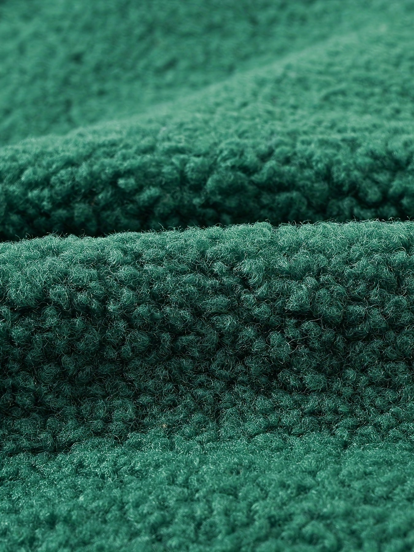 [Cozy Fleece Jacket] Cozy Fleece Jacket for Girls - Two-Tone Color Block with Plush Lining, Long Sleeves & Button Front, Casual Korean Style Winter Outerwear | Button-Up Front Jacket | Plush Lining Jacket