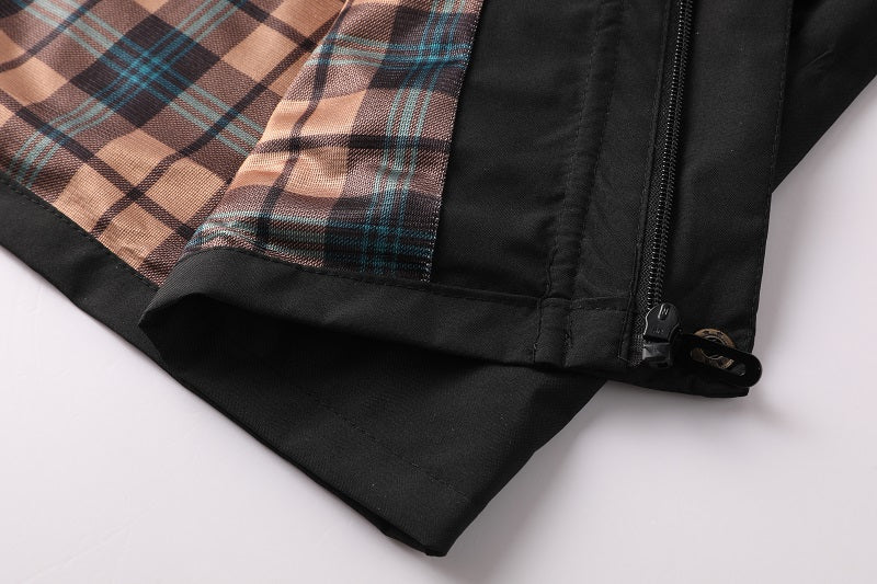 Men's Fashion Casual Windbreaker Bomber Jacket Coat, Outdoor Waterproof Thin Jacket For Spring & Fall