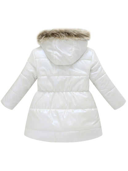 New Winter Thickened Hooded Jacket for Boys and Girls, Medium to Long Length