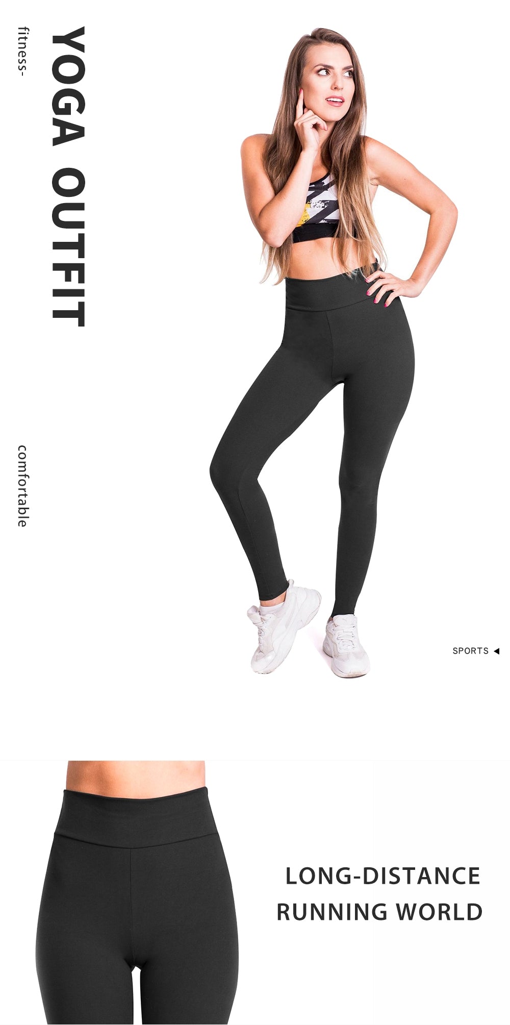 [Popular Choice] High-Waist Solid Color Leggings for Women, Stretchy Polyester Spandex Pants, Machine Washable