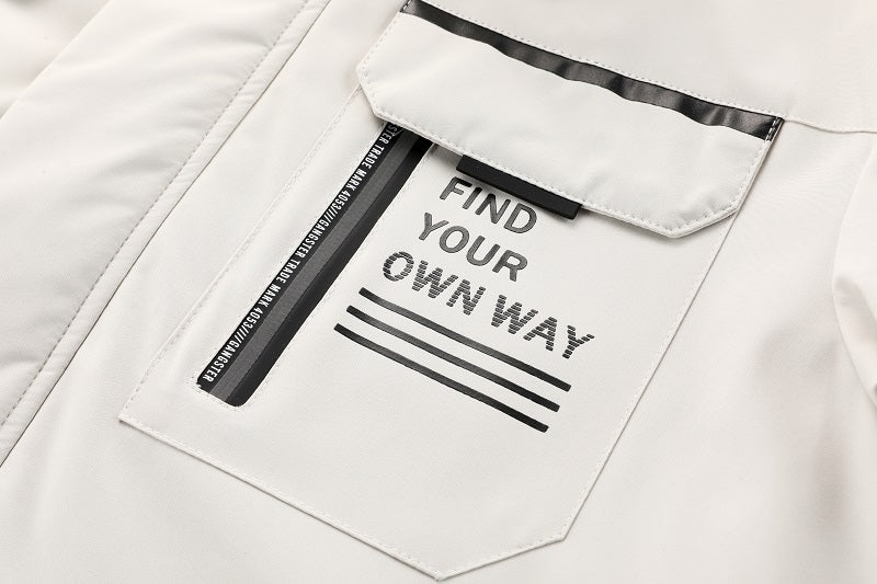 Men'S Winter Windbreaker Jacket with Warm Hood - Maroon Zip-Up Outdoor Coat, Stand Collar, Multiple Pockets, Casual Sporty Design for Cold Weather, Winter Jacket