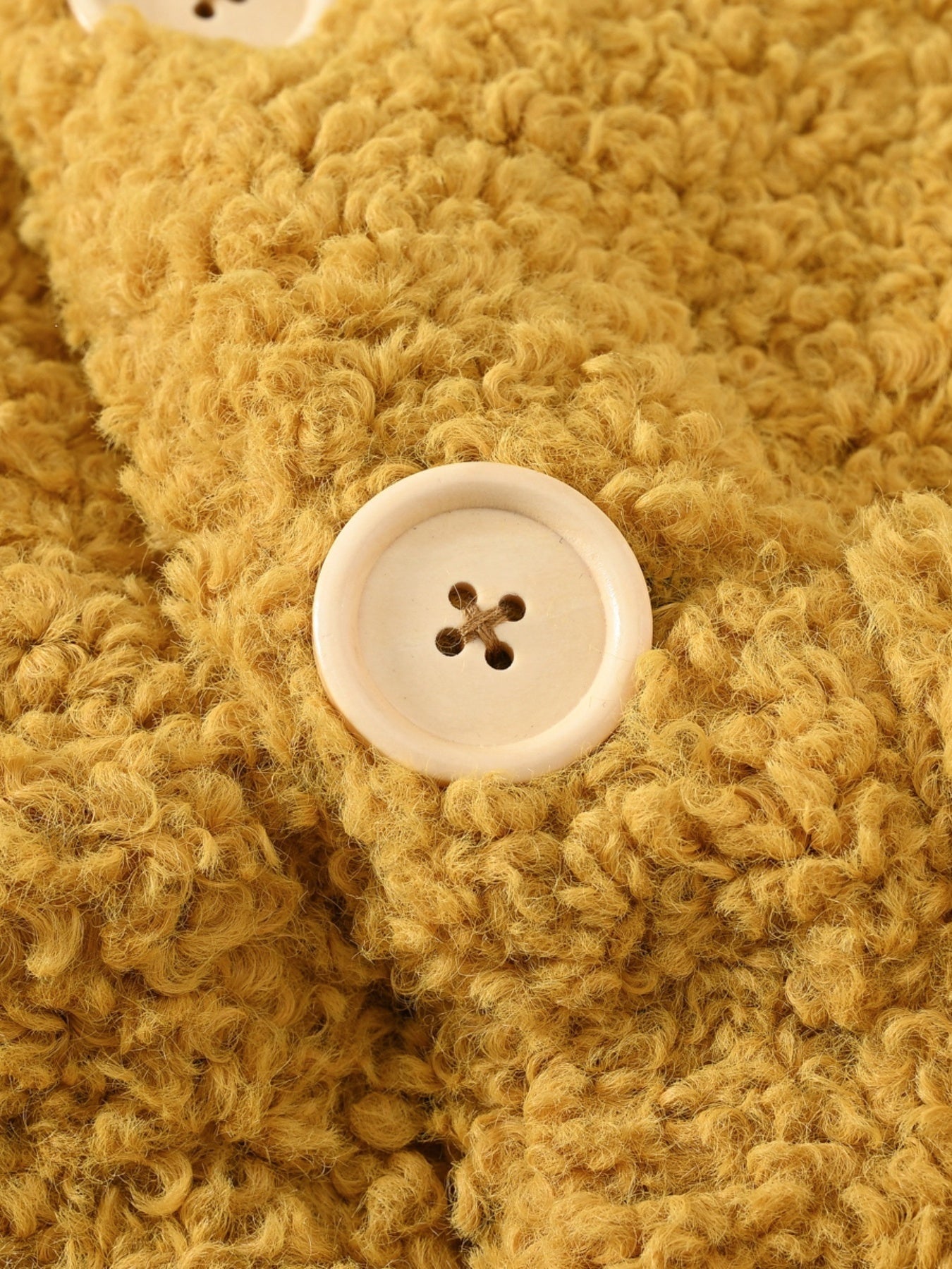 [Cozy Fleece Jacket] Cozy Fleece Jacket for Girls - Two-Tone Color Block with Plush Lining, Long Sleeves & Button Front, Casual Korean Style Winter Outerwear | Button-Up Front Jacket | Plush Lining Jacket