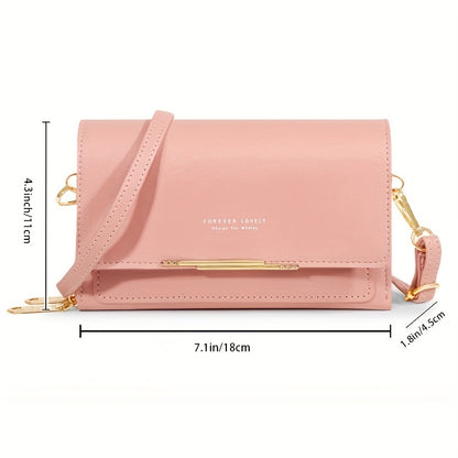 Women's Small Messenger Shoulder Bag Mobile Phone Bag Card Holder Wallet Handbag