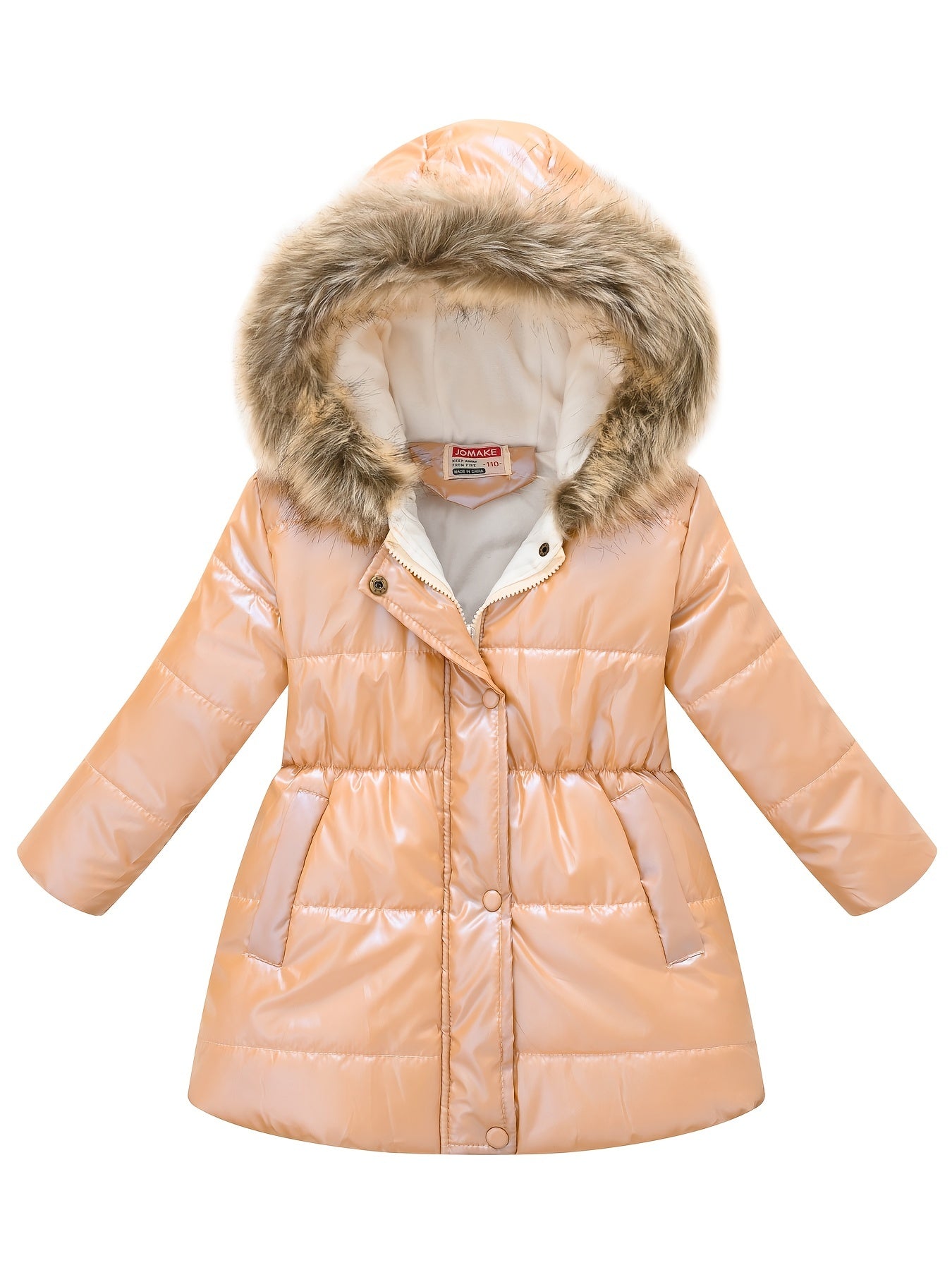 New Winter Thickened Hooded Jacket for Boys and Girls, Medium to Long Length