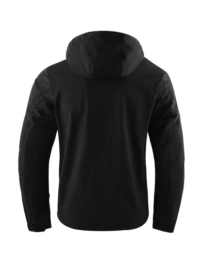 Men's Fashion Casual Windbreaker Bomber Jacket Coat, Outdoor Waterproof Thin Jacket For Spring & Fall