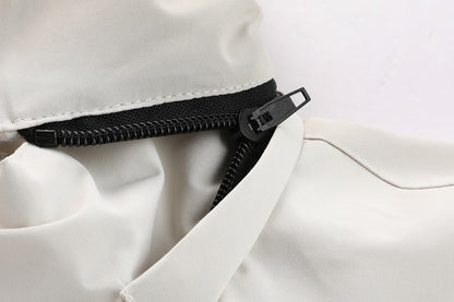 Men'S Winter Windbreaker Jacket with Warm Hood - Maroon Zip-Up Outdoor Coat, Stand Collar, Multiple Pockets, Casual Sporty Design for Cold Weather, Winter Jacket