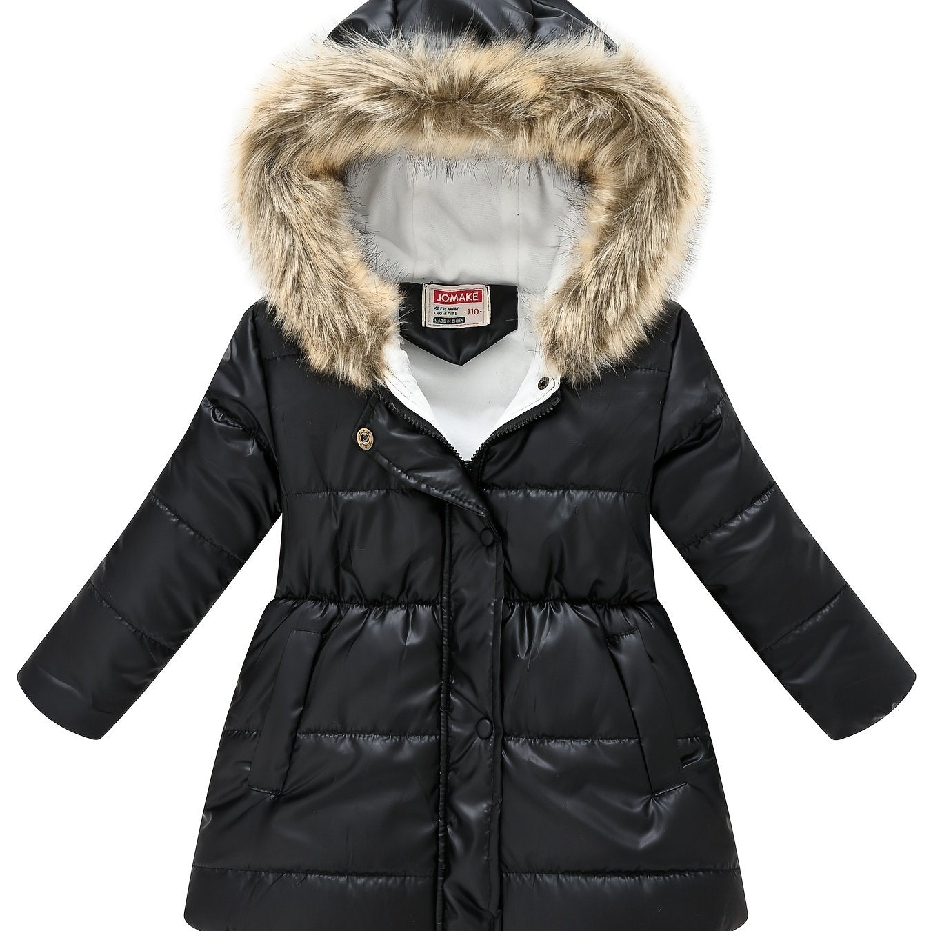 New Winter Thickened Hooded Jacket for Boys and Girls, Medium to Long Length