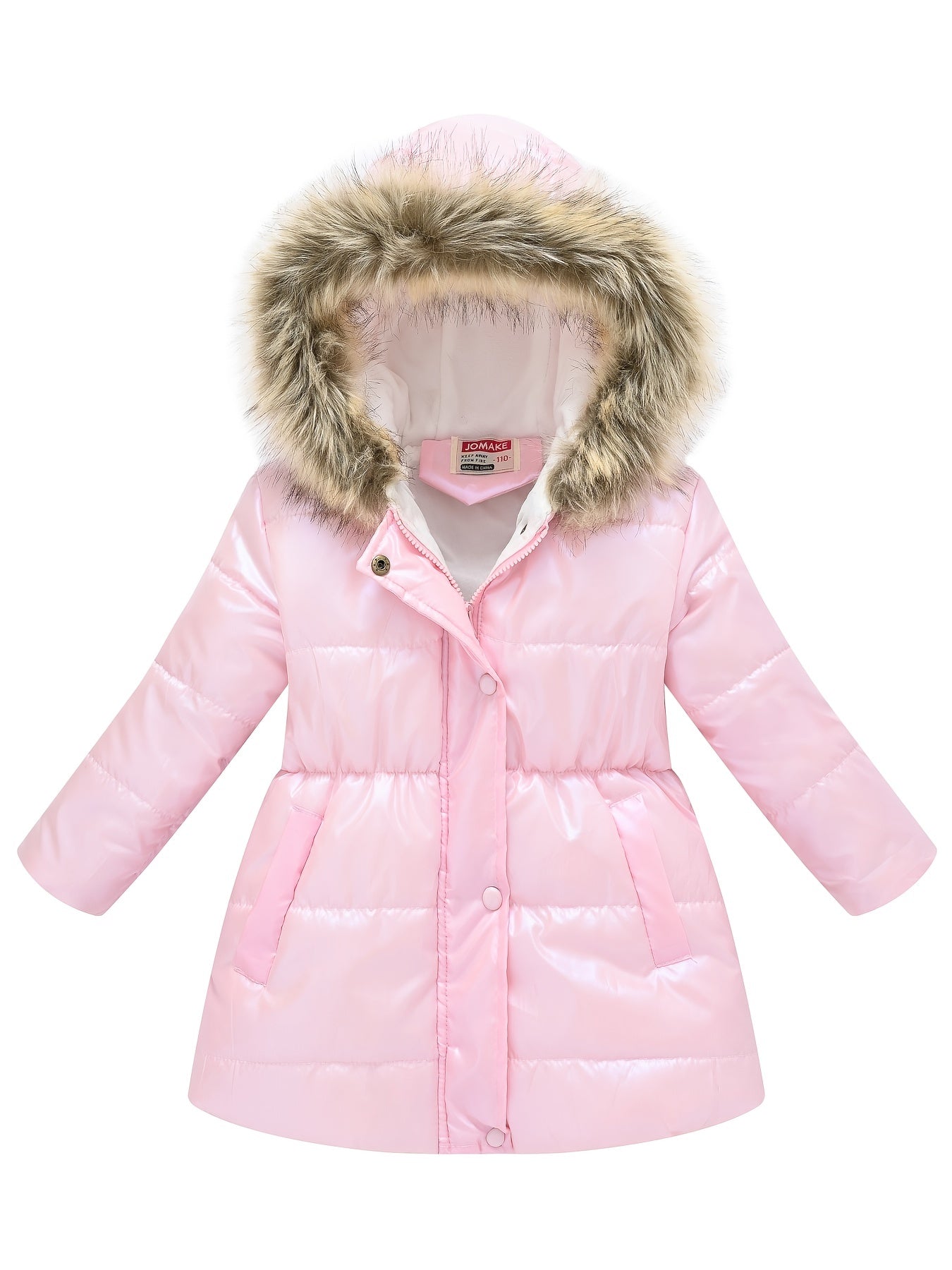 New Winter Thickened Hooded Jacket for Boys and Girls, Medium to Long Length