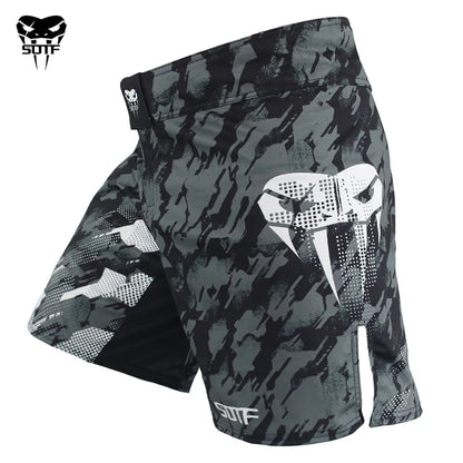 SUOTF MMA Fighting red and black sports fitness breathable Tiger Muay Thai Glory boxing clothing short muay thai boxing shorts
