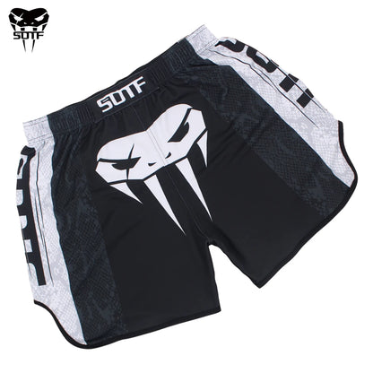 SUOTF MMA Fighting red and black sports fitness breathable Tiger Muay Thai Glory boxing clothing short muay thai boxing shorts