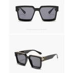 Brand fashion sunglasses for ladies Uv400 glasses with double frames and large frames Luxuriously decorated large face chameleon