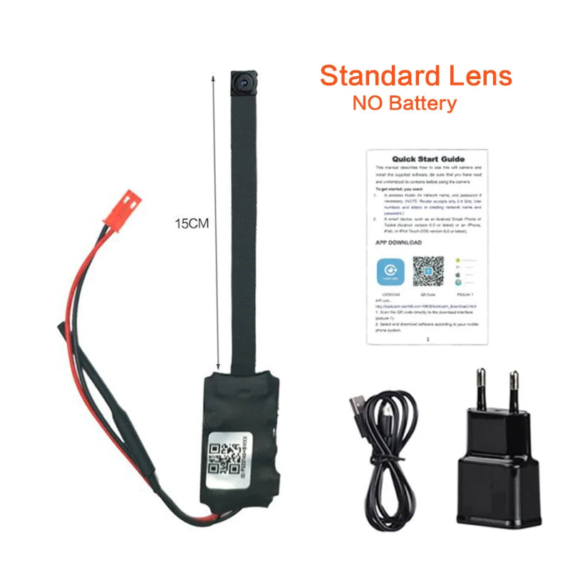 HD 1080P DIY Portable 4K WiFi IP Mini Camera Motion Detection Remote View P2P wireless Micro Camcorder Loop Recording  with batt