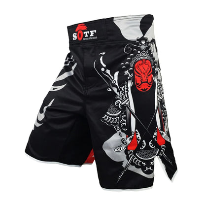 SUOTF MMA Fighting red and black sports fitness breathable Tiger Muay Thai Glory boxing clothing short muay thai boxing shorts