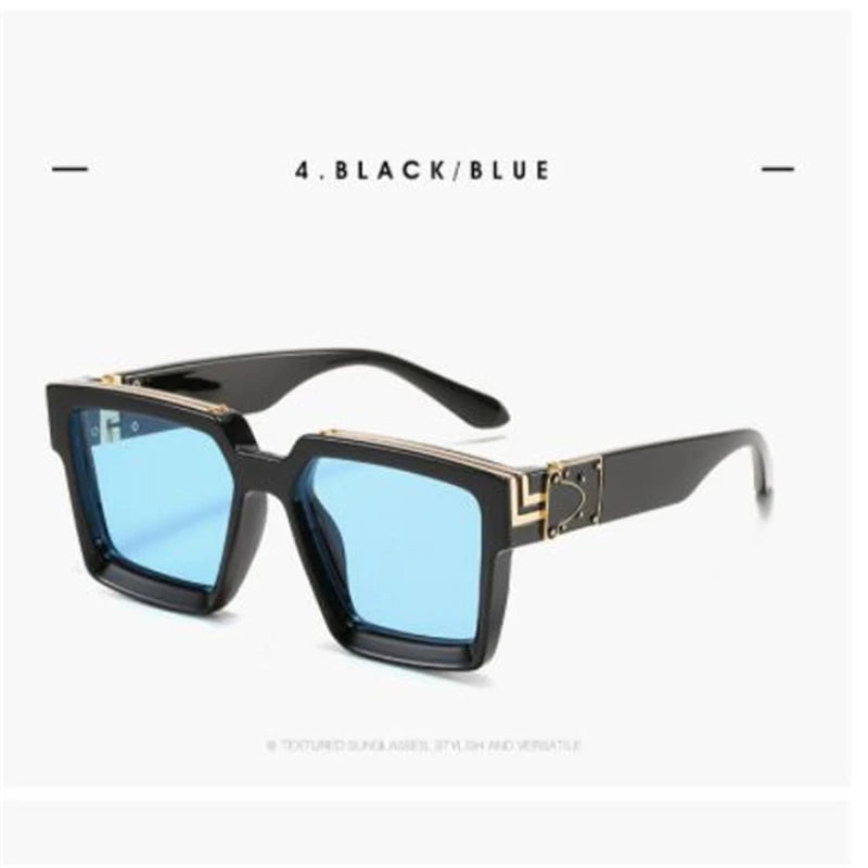 Brand fashion sunglasses for ladies Uv400 glasses with double frames and large frames Luxuriously decorated large face chameleon