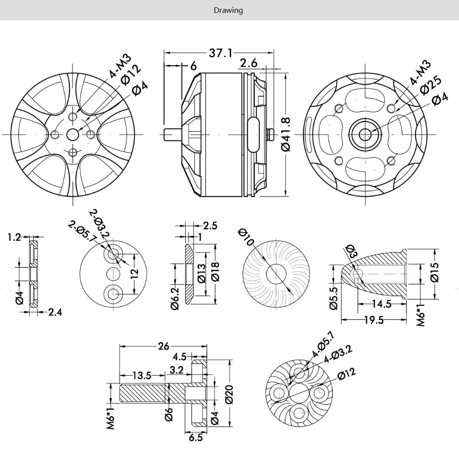 T-Motor Mn3110 Multirotor Fixed Wing Uav Motor for Various Multi-Rotor Vtol and Fixed Wings Photography