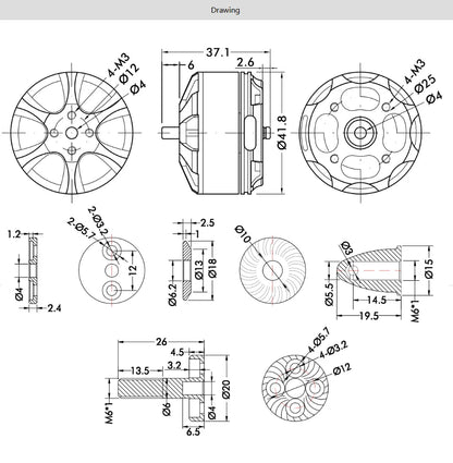 T-Motor Mn3110 Multirotor Fixed Wing Uav Motor for Various Multi-Rotor Vtol and Fixed Wings Photography