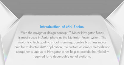 T-Motor Mn3110 Multirotor Fixed Wing Uav Motor for Various Multi-Rotor Vtol and Fixed Wings Photography