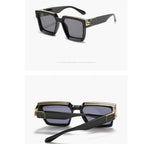 Brand fashion sunglasses for ladies Uv400 glasses with double frames and large frames Luxuriously decorated large face chameleon