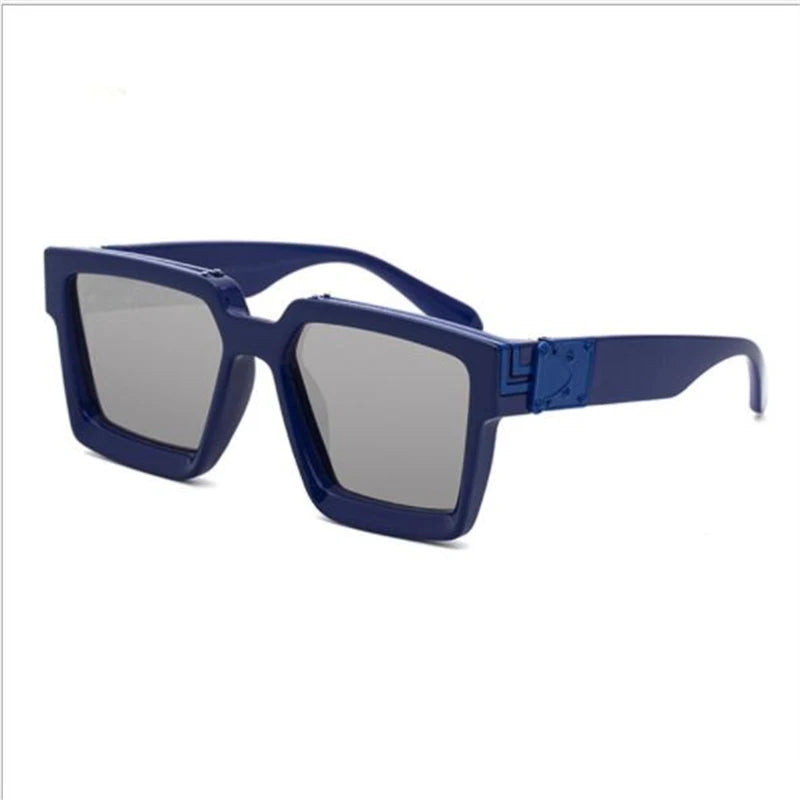 Brand fashion sunglasses for ladies Uv400 glasses with double frames and large frames Luxuriously decorated large face chameleon
