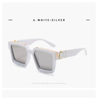 Brand fashion sunglasses for ladies Uv400 glasses with double frames and large frames Luxuriously decorated large face chameleon