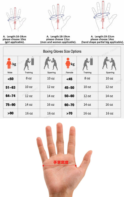 Wholesale Adult Men's Boxing Gloves Sandbag Training Punching Gloves 8 10 12oz MMA Fight Boxing Muay Thai Match Special Gloves