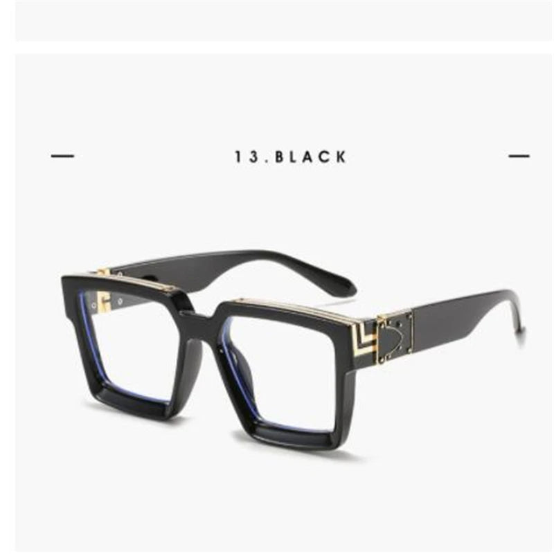 Brand fashion sunglasses for ladies Uv400 glasses with double frames and large frames Luxuriously decorated large face chameleon