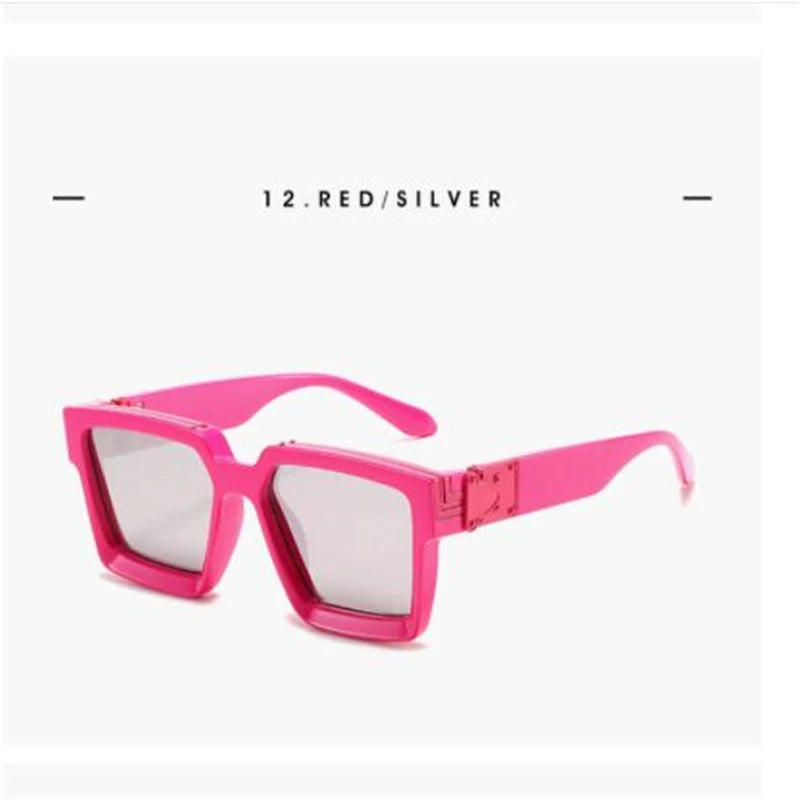Brand fashion sunglasses for ladies Uv400 glasses with double frames and large frames Luxuriously decorated large face chameleon