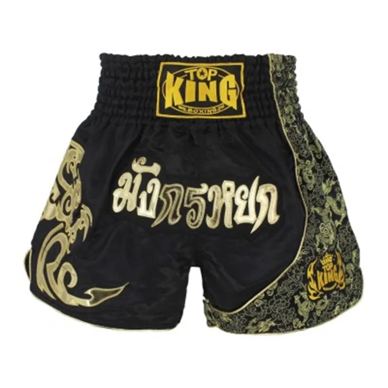 SUOTF MMA Fighting red and black sports fitness breathable Tiger Muay Thai Glory boxing clothing short muay thai boxing shorts