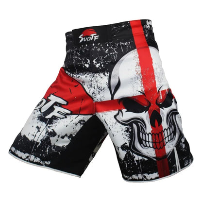SUOTF MMA Fighting red and black sports fitness breathable Tiger Muay Thai Glory boxing clothing short muay thai boxing shorts