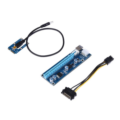 Laptop external graphics card dock mini pcie to pciex16 riser card set bracket + riser card + GPU power cable + power supply