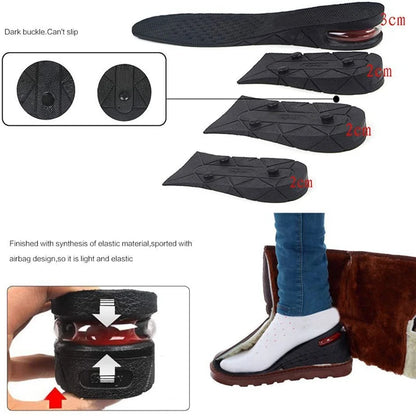 Height Increase Insole Invisible Heightening Template Air Cushion Shoe Inserts Variable Height Insoles Adjustable Cut Foot Pad
