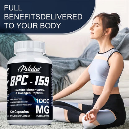 BPC-159, with Creatine Monohydrate & Collagen Peptides - Enhance Energy, Endurance, Supports Muscle and Athletic Recovery