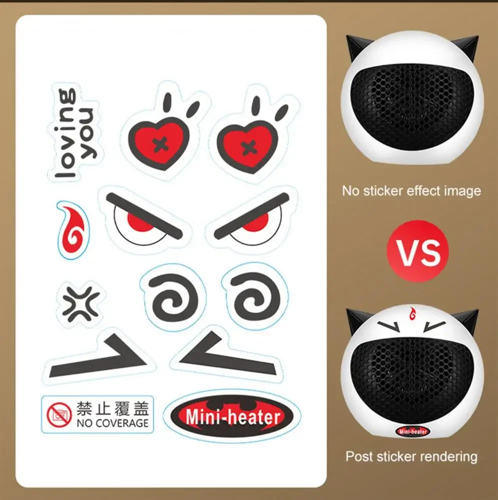 Electric Space Heater Portable Small Heater Portable Electric Heaters Tiny Cute Electric Desktop Heater For Home Bedroom Living