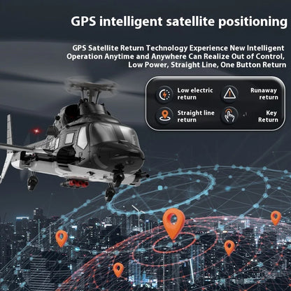 Yuxiang F02s Flying Wolf Armed Helicopter Rc Remote Control Aircraft Gps Positioning Automatic Return 1:34 Aircraft Model
