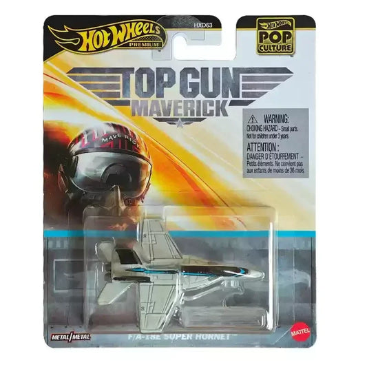 Original Hot Wheels Premium Car Pop Culture F/A-18E Super Hornet Boys Toy 1/64 Diecast Top Gun Moverick Alloy Model Collect Gift
