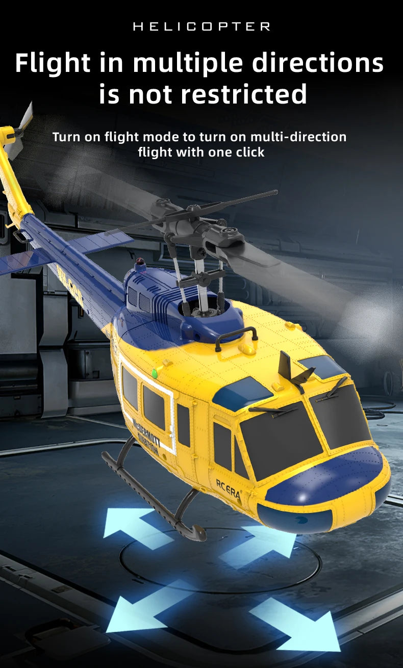 C032 RC Helicopter 2.4G 6-Aixs Gyroscope 6CH Altitude Hold Optical Flow Brushless Remote Control Helicopter Toys For Kid Adult