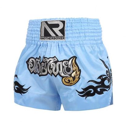 Sports Boxing Shorts Women Men High Elasticity Breathable Muay Thai Cord Design Trunks Kickboxing Shorts