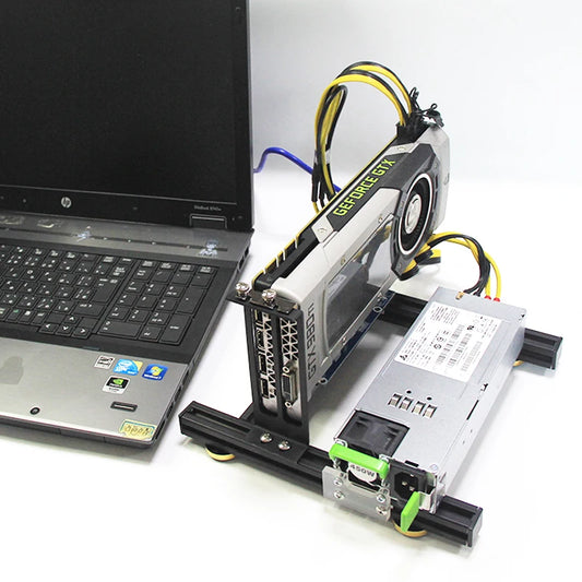 Laptop external graphics card dock mini pcie to pciex16 riser card set bracket + riser card + GPU power cable + power supply